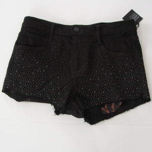 Joe's Wild beaded denim cutoff shorts